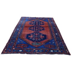  1910 Antique Tribal Karabagh Hand Knotted Oriental Rug Rustic
