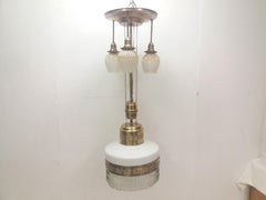 1910 Art Nouveau pull-out chandelier, Czechoslovakia