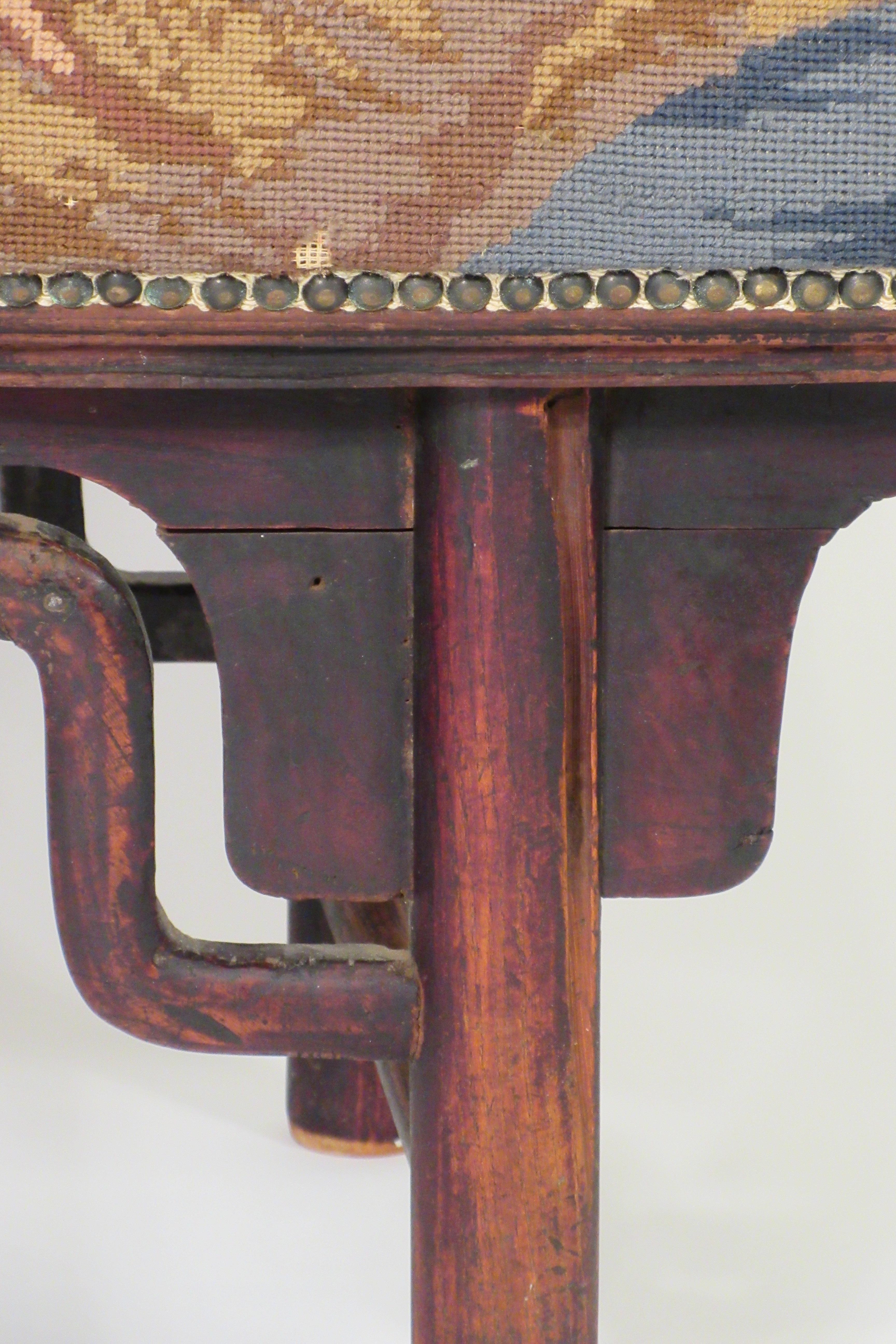 1910 Asian Wood Bench 6