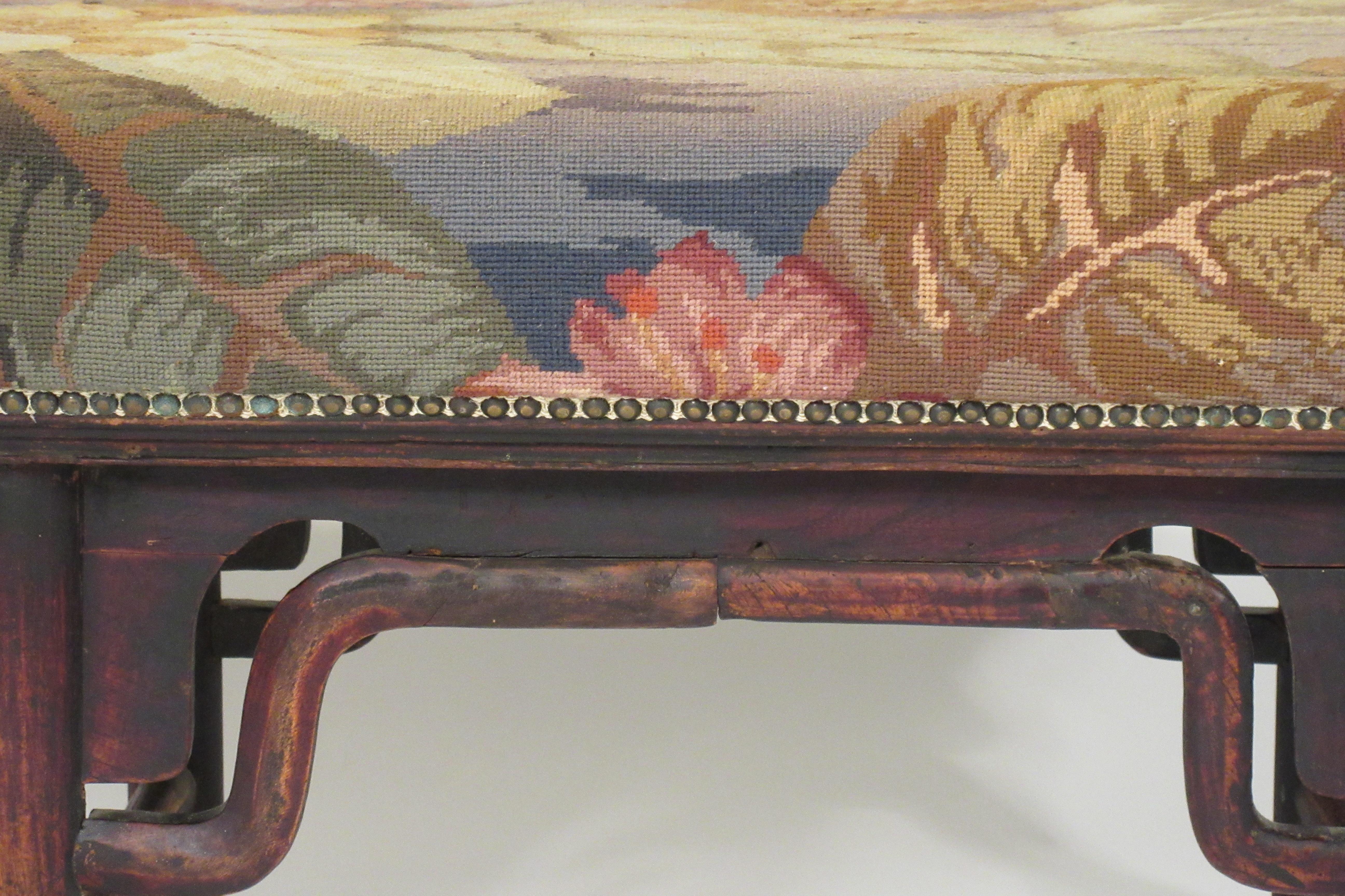 1910 Asian Wood Bench 2