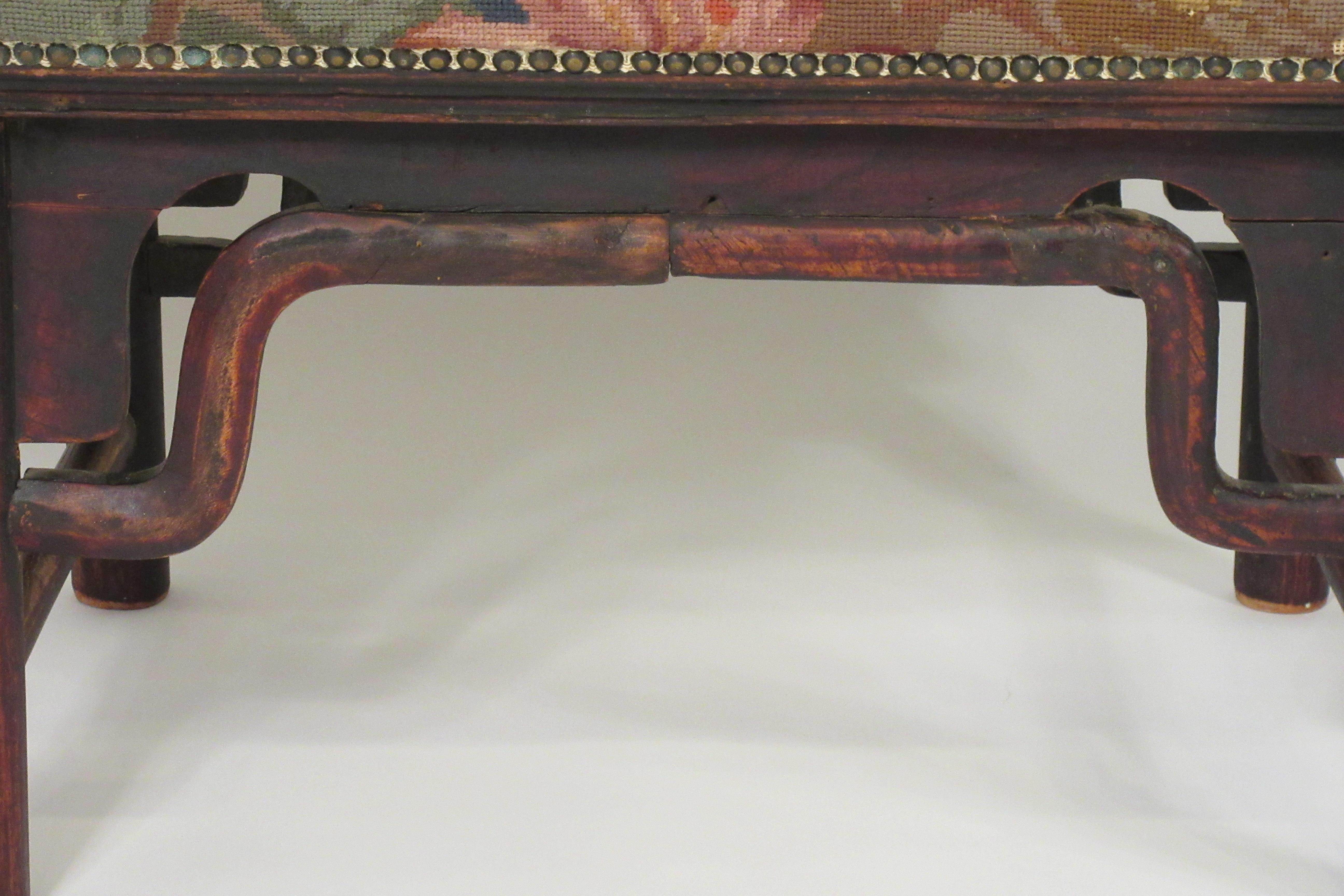 1910 Asian Wood Bench 4