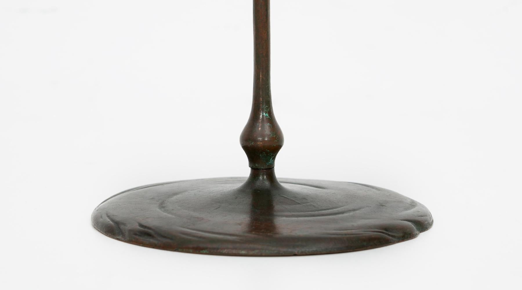 tiffany studios bronze candlesticks