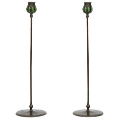 1910 Bronze Paar Tiffany Studios Kerzenleuchter