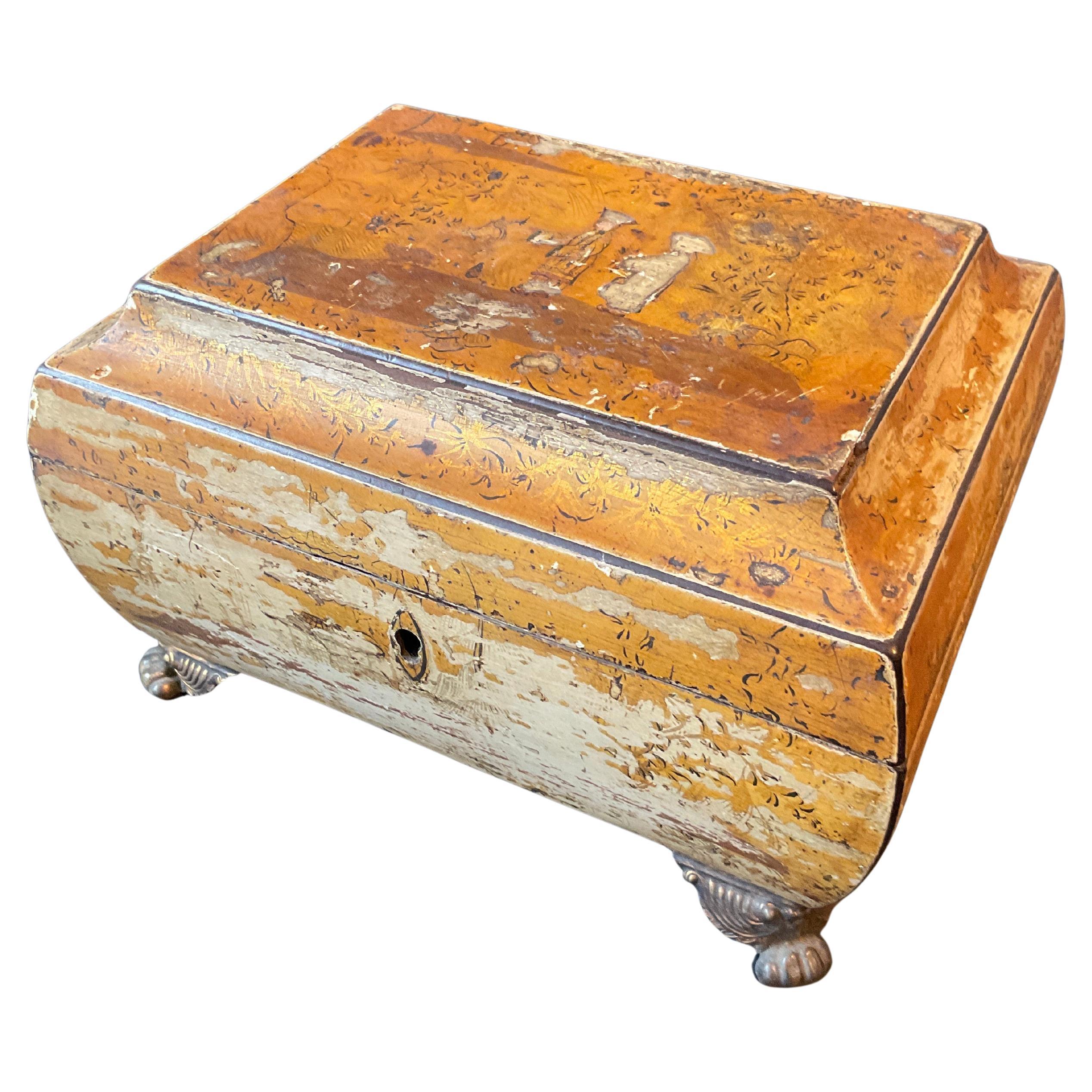 1910 Chinoiserie Painted Box