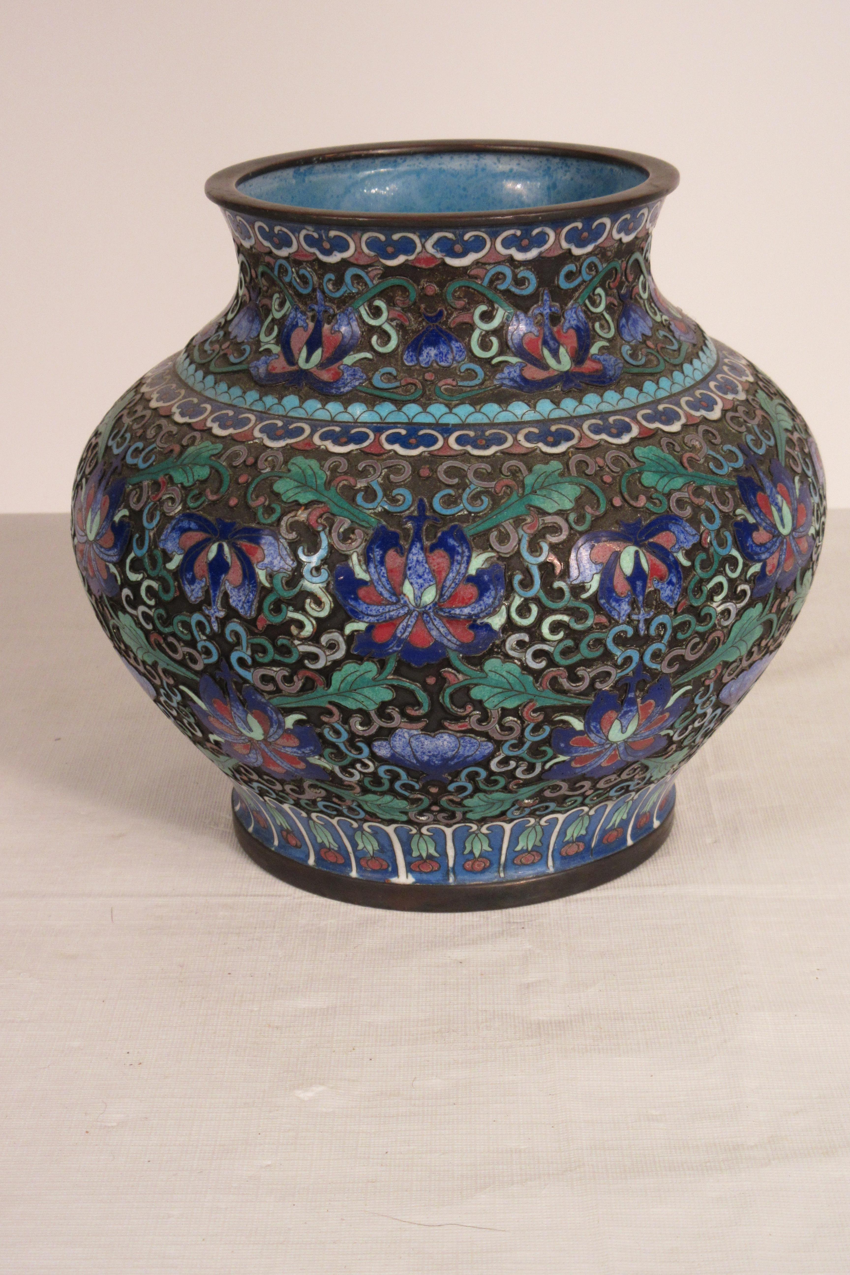 1910 Cloisonné-Vase im Zustand „Gut“ im Angebot in Tarrytown, NY