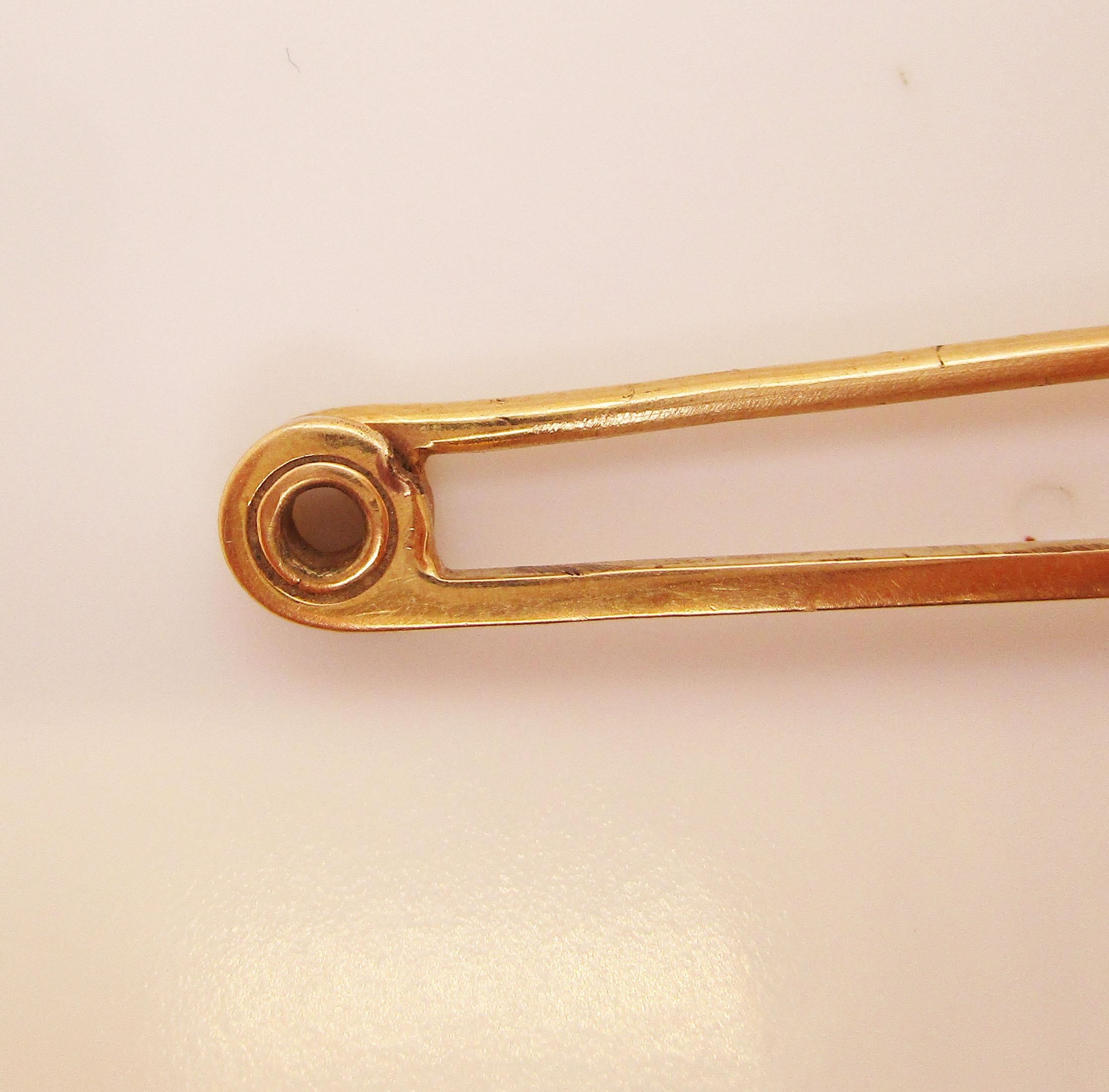 1910 Edwardianische 14 Karat Gelbgold Halsband oder Stock Pin im Angebot 3