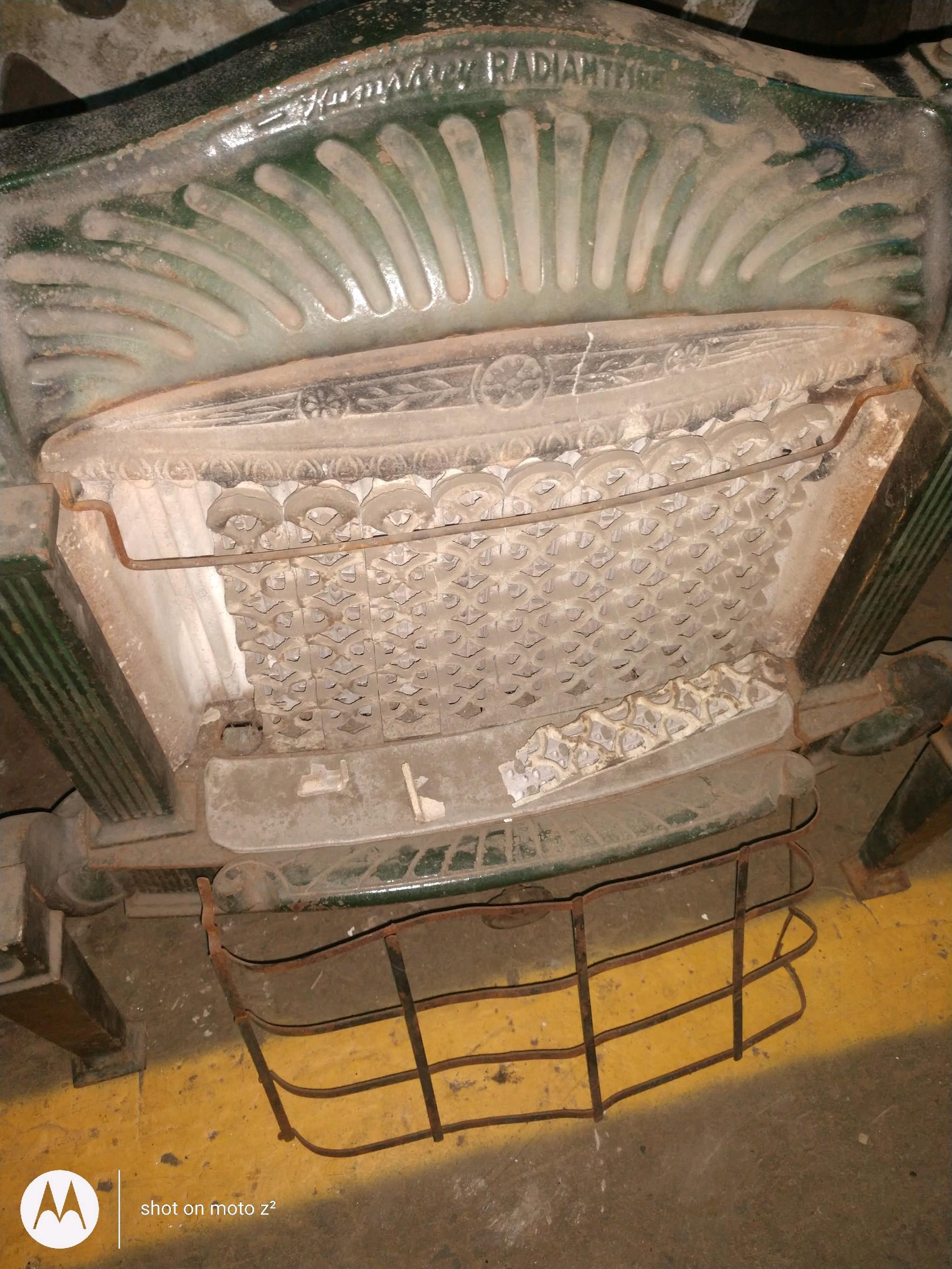 1910 Federal Style Cast Iron Gas Fireplace Insert 5