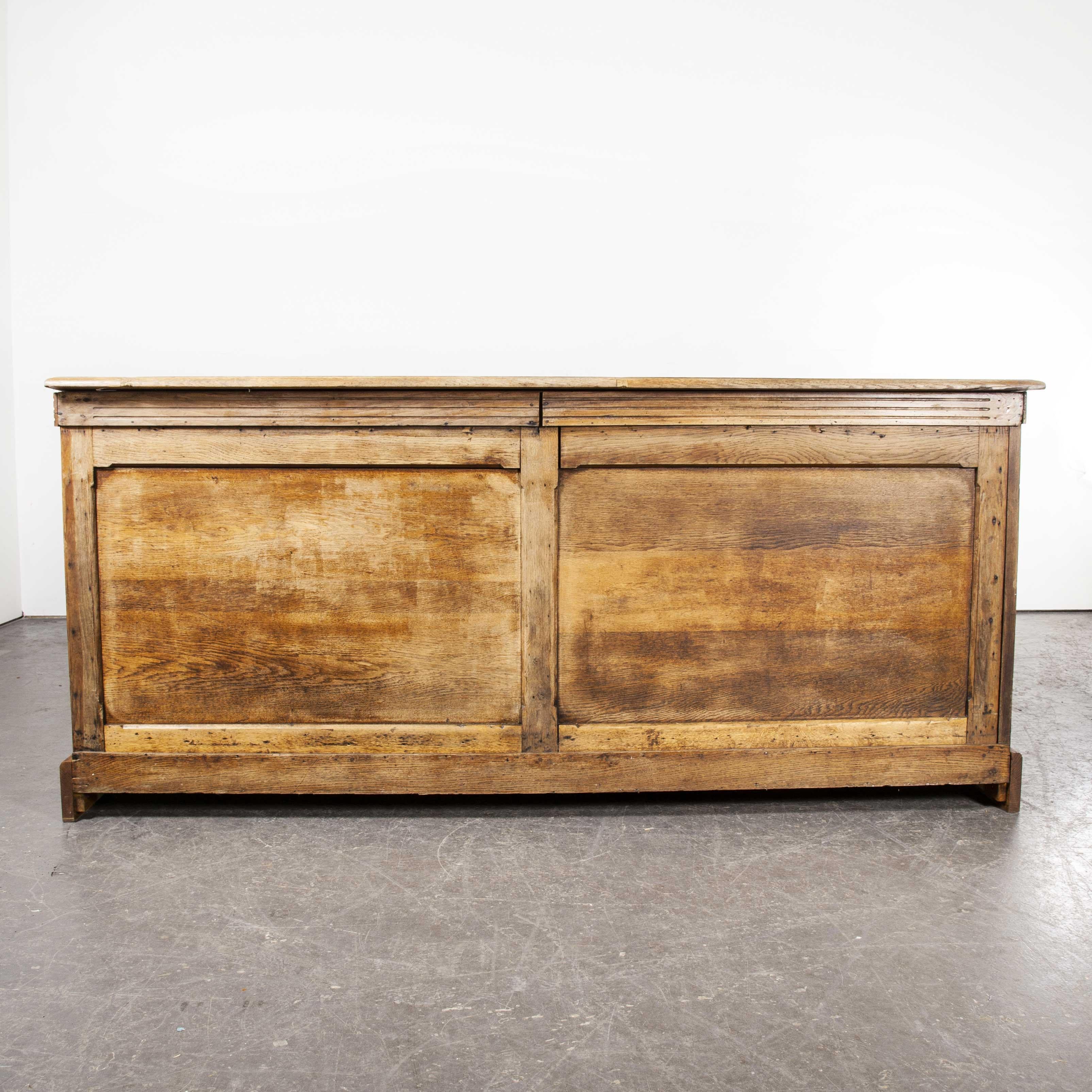1910 French Large Bank of Solid Oak Collectors Drawers, Chest of Drawers 8