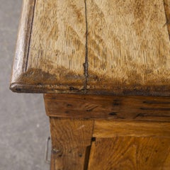 1910 French Large Bank of Solid Oak Collectors Drawers, Chest of Drawers