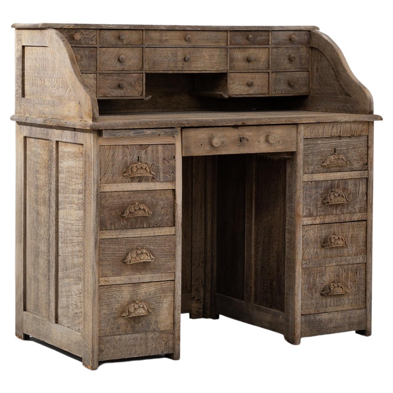 1910, French Oak Escritoire For Sale