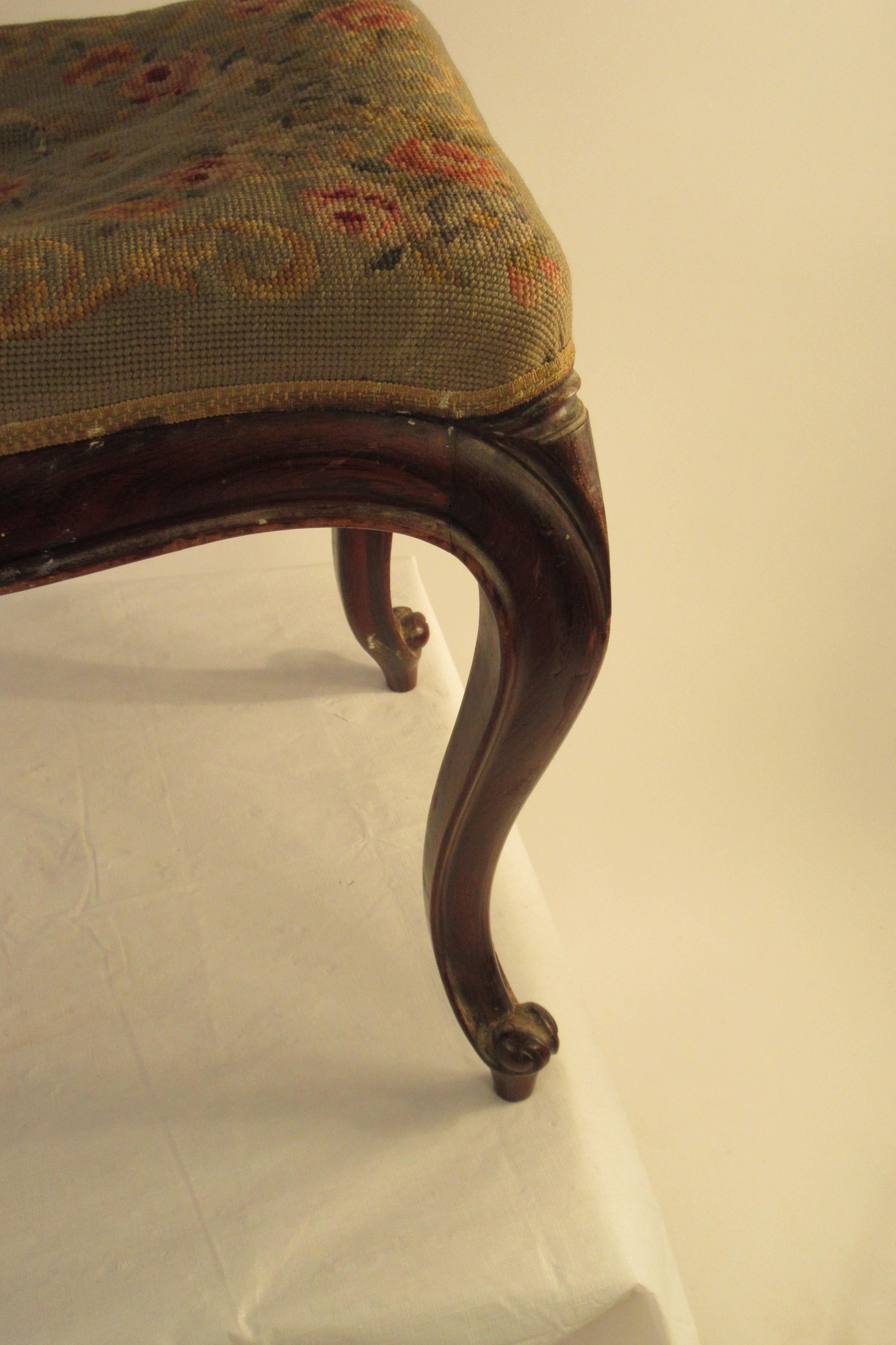1910 French Rosewood Footstool 6