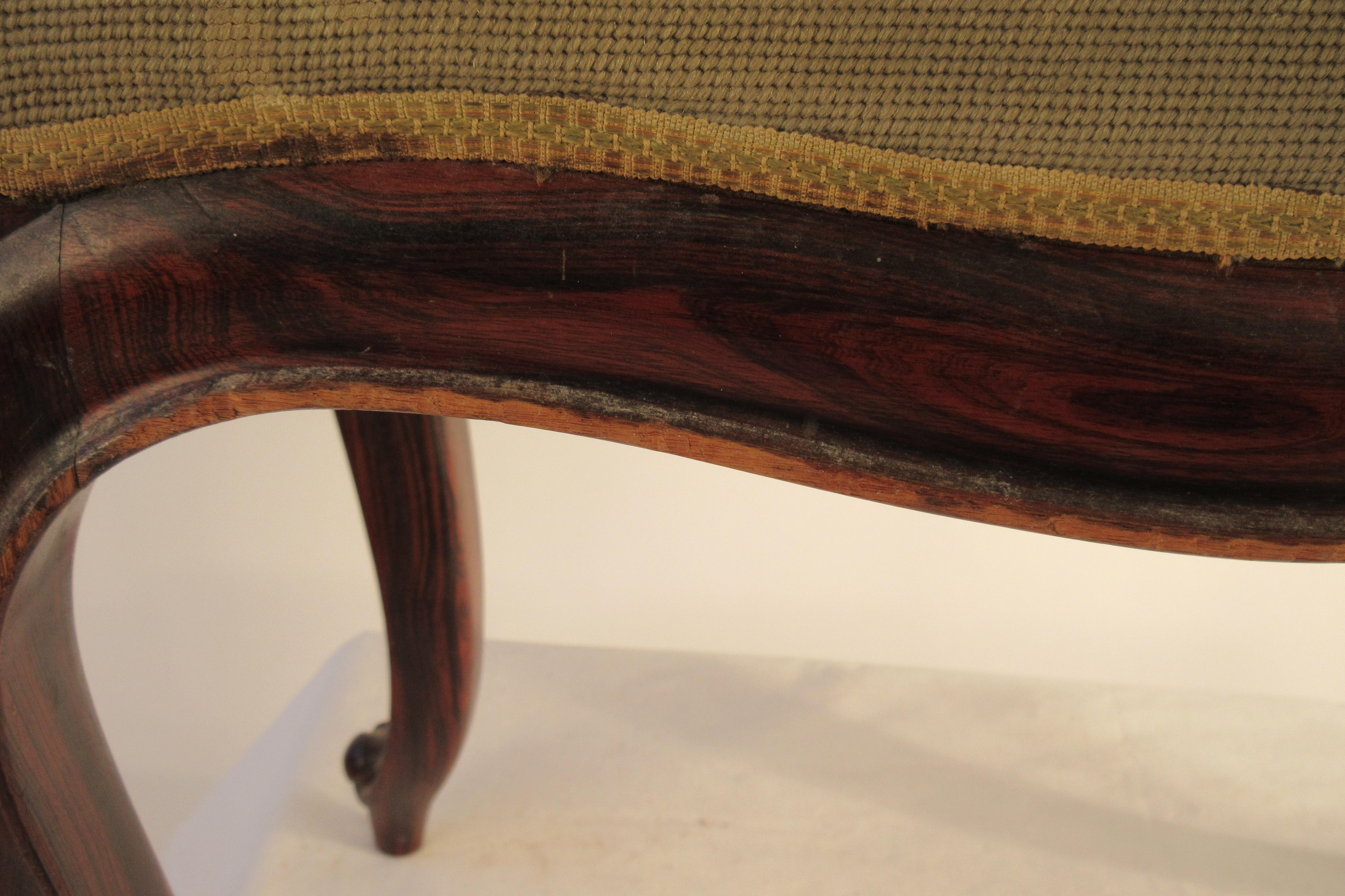 1910 French Rosewood Footstool 7