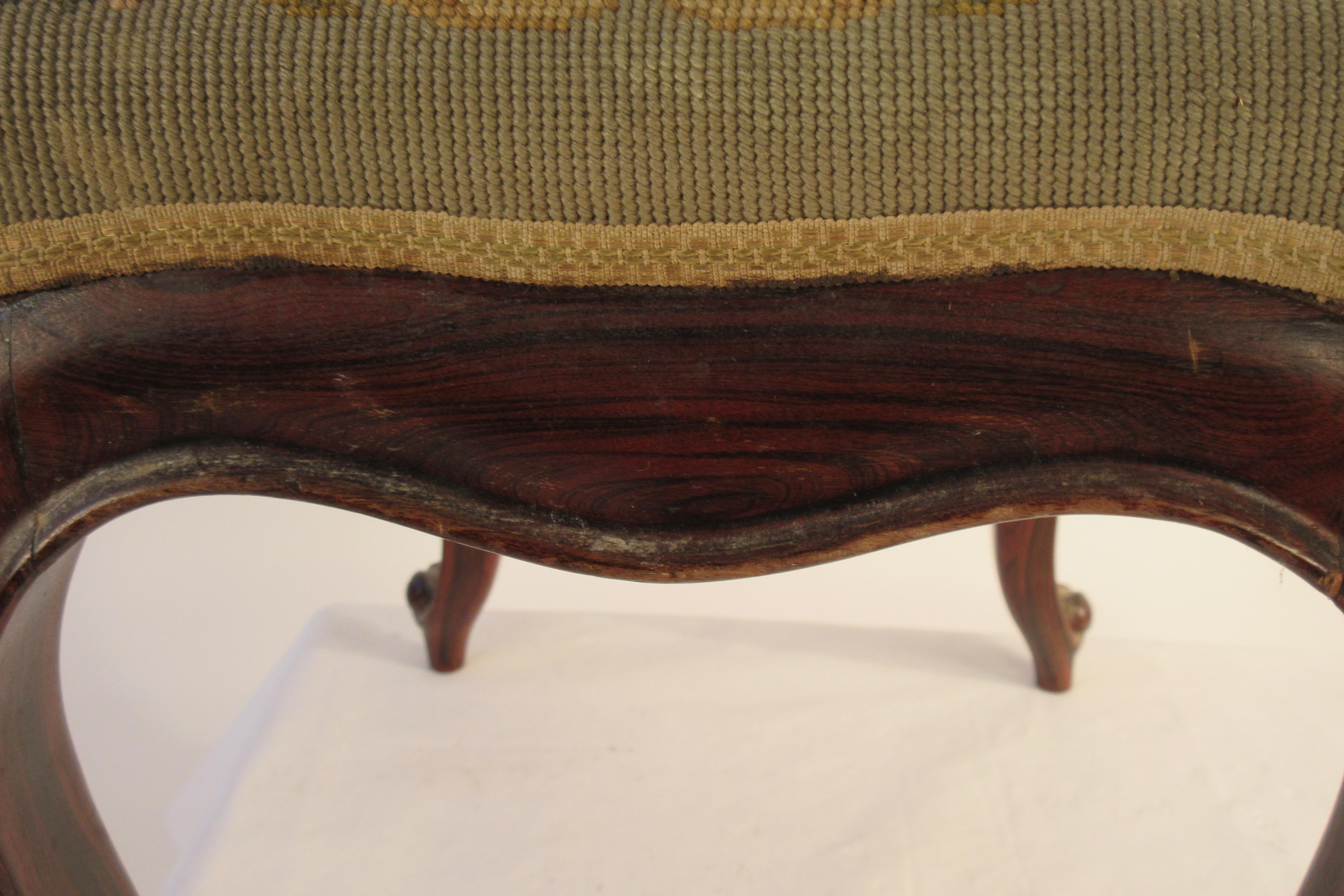 1910 French Rosewood Footstool 9