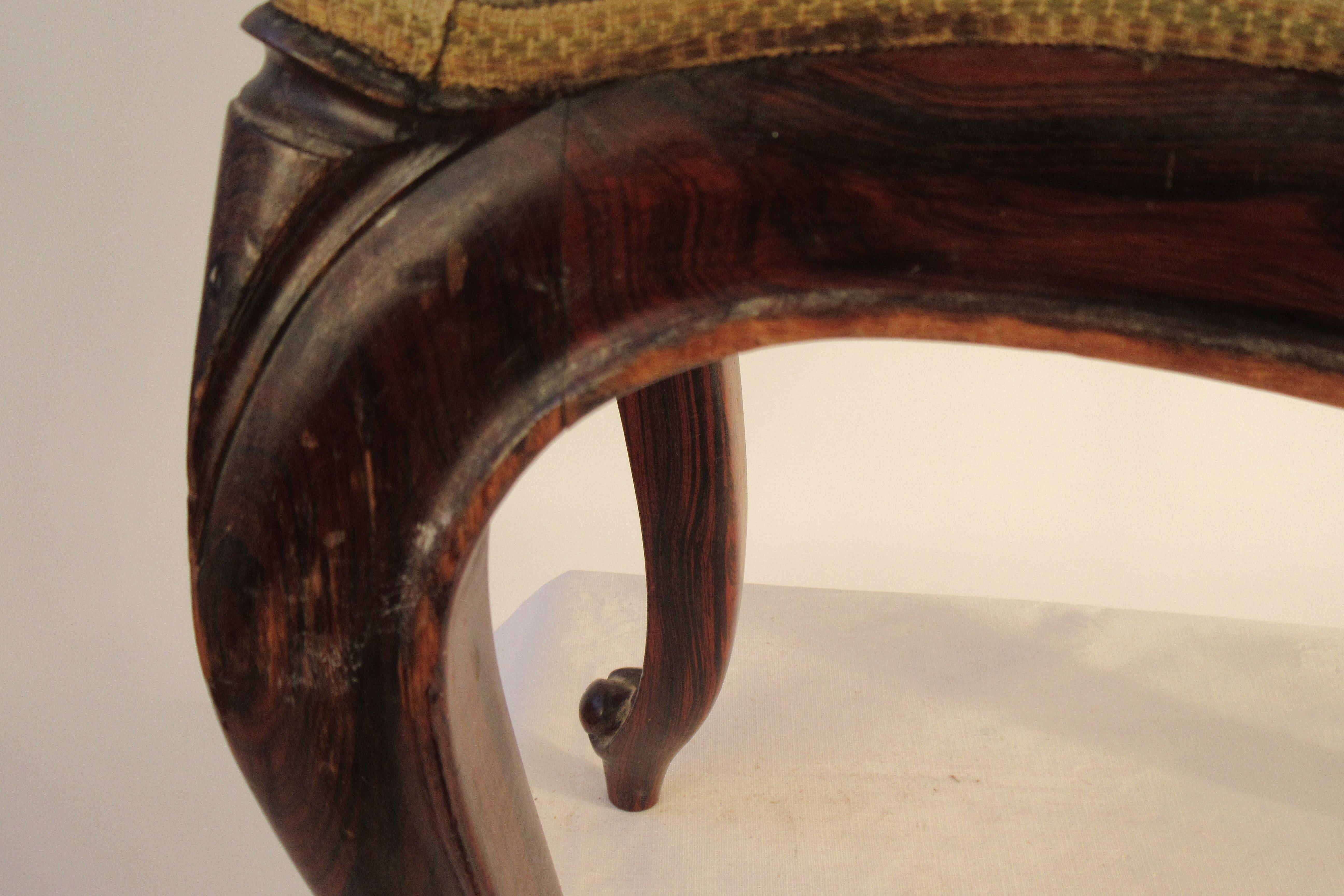 1910 French Rosewood Footstool 10