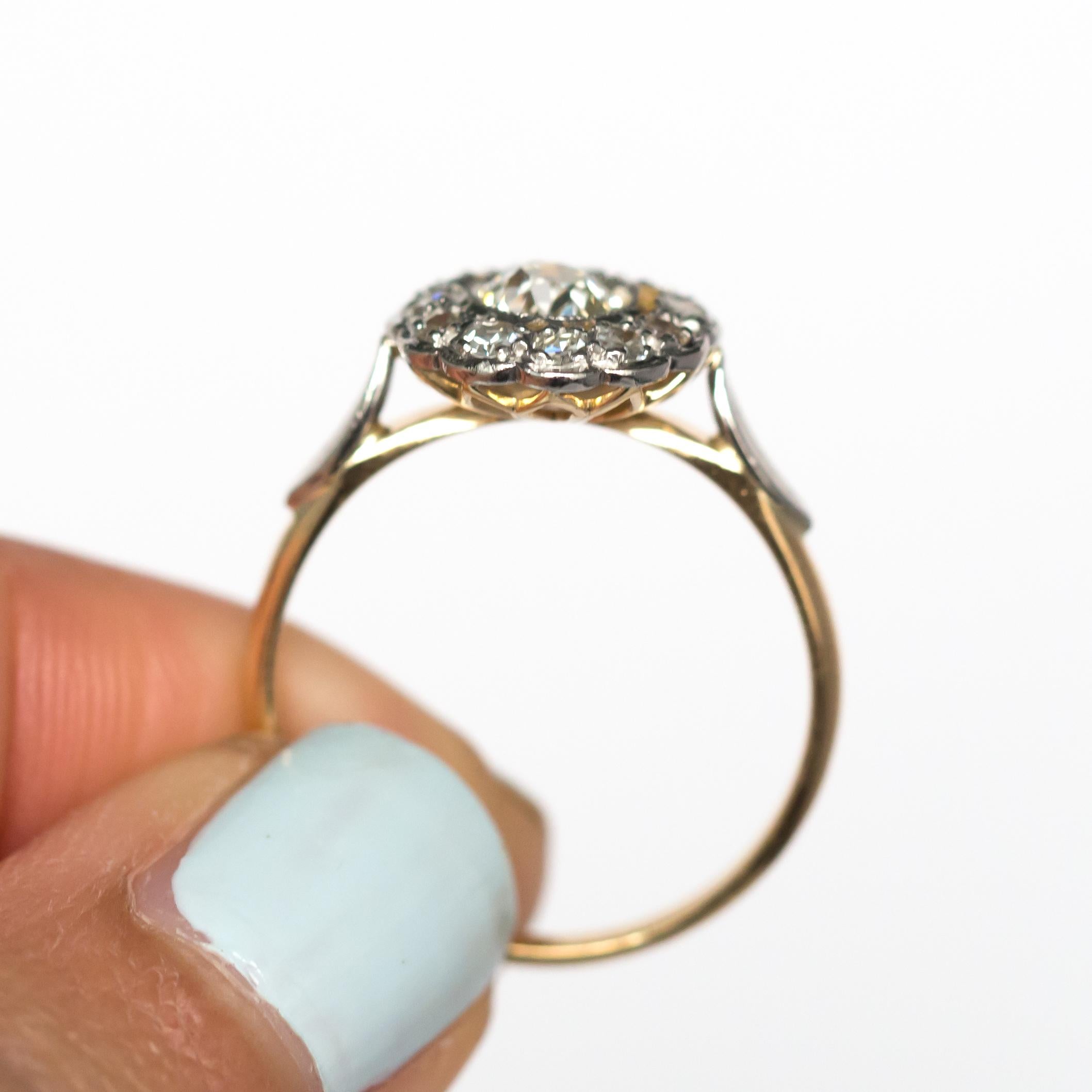 1910 GIA-zertifizierter .55 Karat Diamant-Verlobungsring mit alteuropäischem Brillantschliff im Zustand „Gut“ im Angebot in Atlanta, GA
