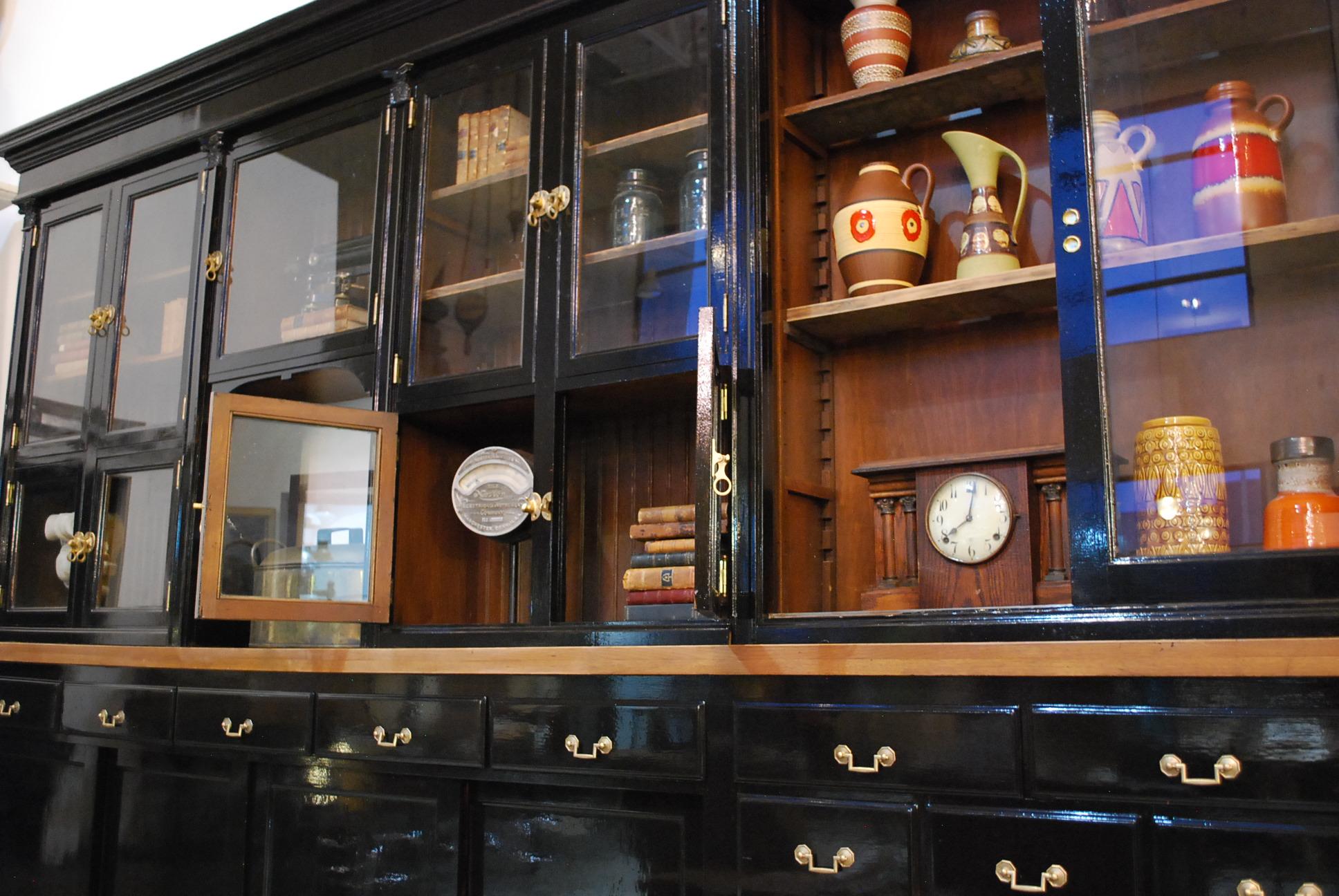 black apothecary cabinet
