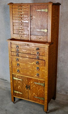 1910 Mission Arts & Crafts American Dental Cabinet
