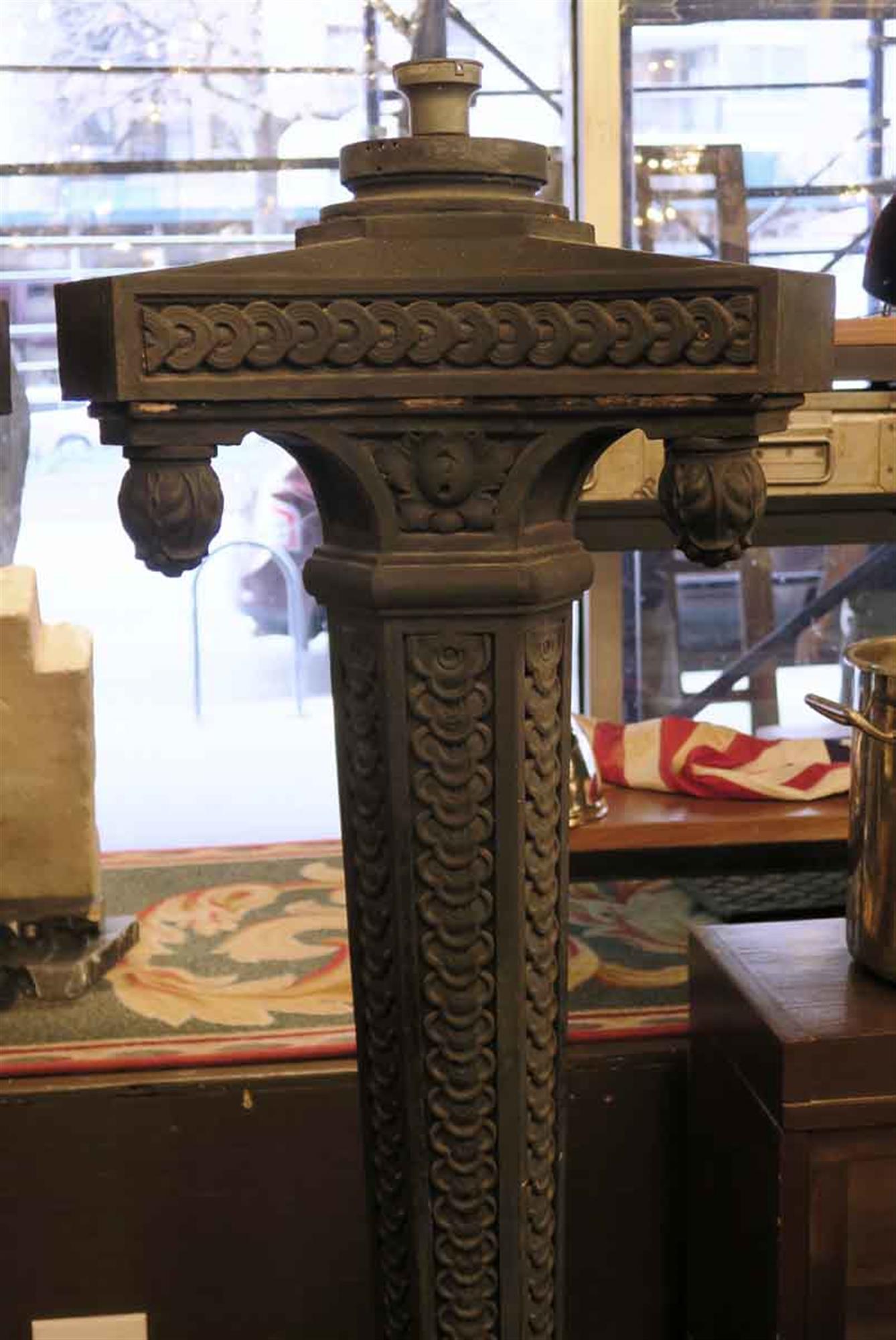 antique cast iron lamp post for sale