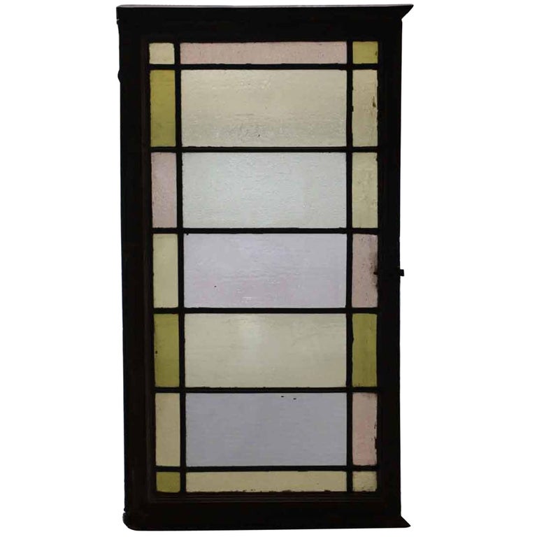 1910 Reclaimed Pastel Colored Stained Glass Rectangular Window at 1stDibs pastel stained glass