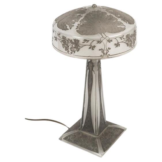 1910 - René Lalique, "PEACONS" Lamp For Sale