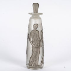 1910 René Lalique, Flacon de parfum Ambre Verre antique Patine grise pour Coty