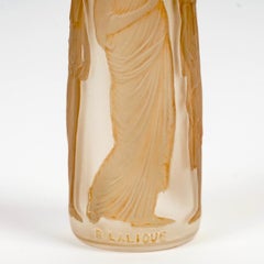 1910 René Lalique, Perfume Bottle Ambre Antique Glass Sepia Patina for Coty