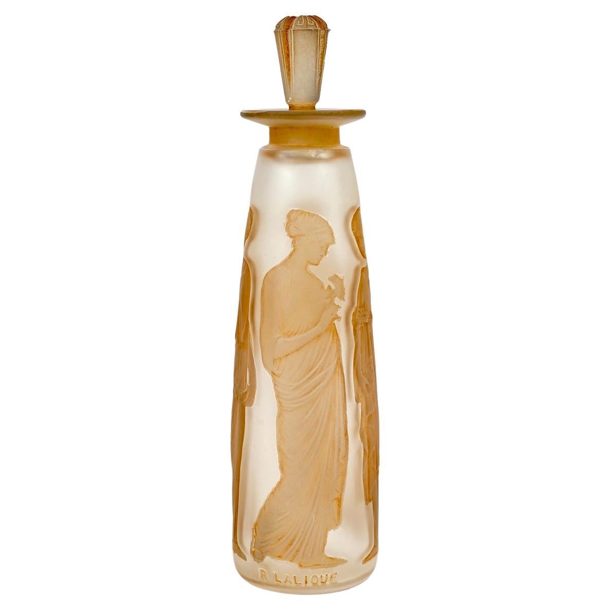 1925 Rene Lalique La Belle Saison Houbigant Perfume Bottle Sepia