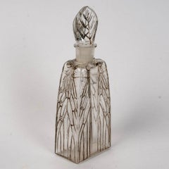 1910 Rene Lalique Perfume Bottle Cigalia for Roger & Gallet Glass Grey Patina