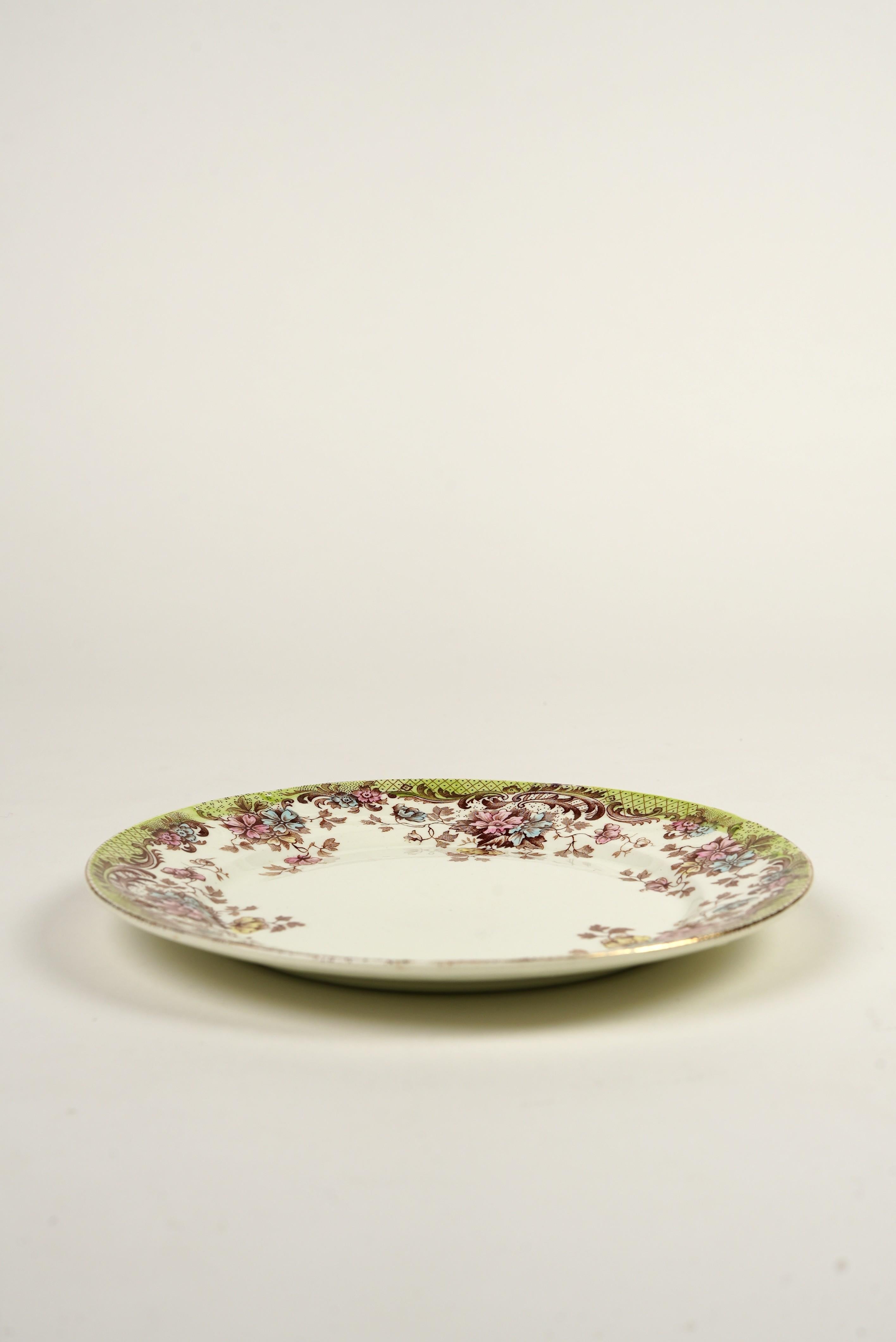 1910, Lote de 5  Antiguos Platos de Vajilla 