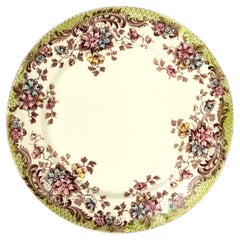 1910, Satz von 5  Antike William Northwood "Maine" Muster Speiseteller, grün