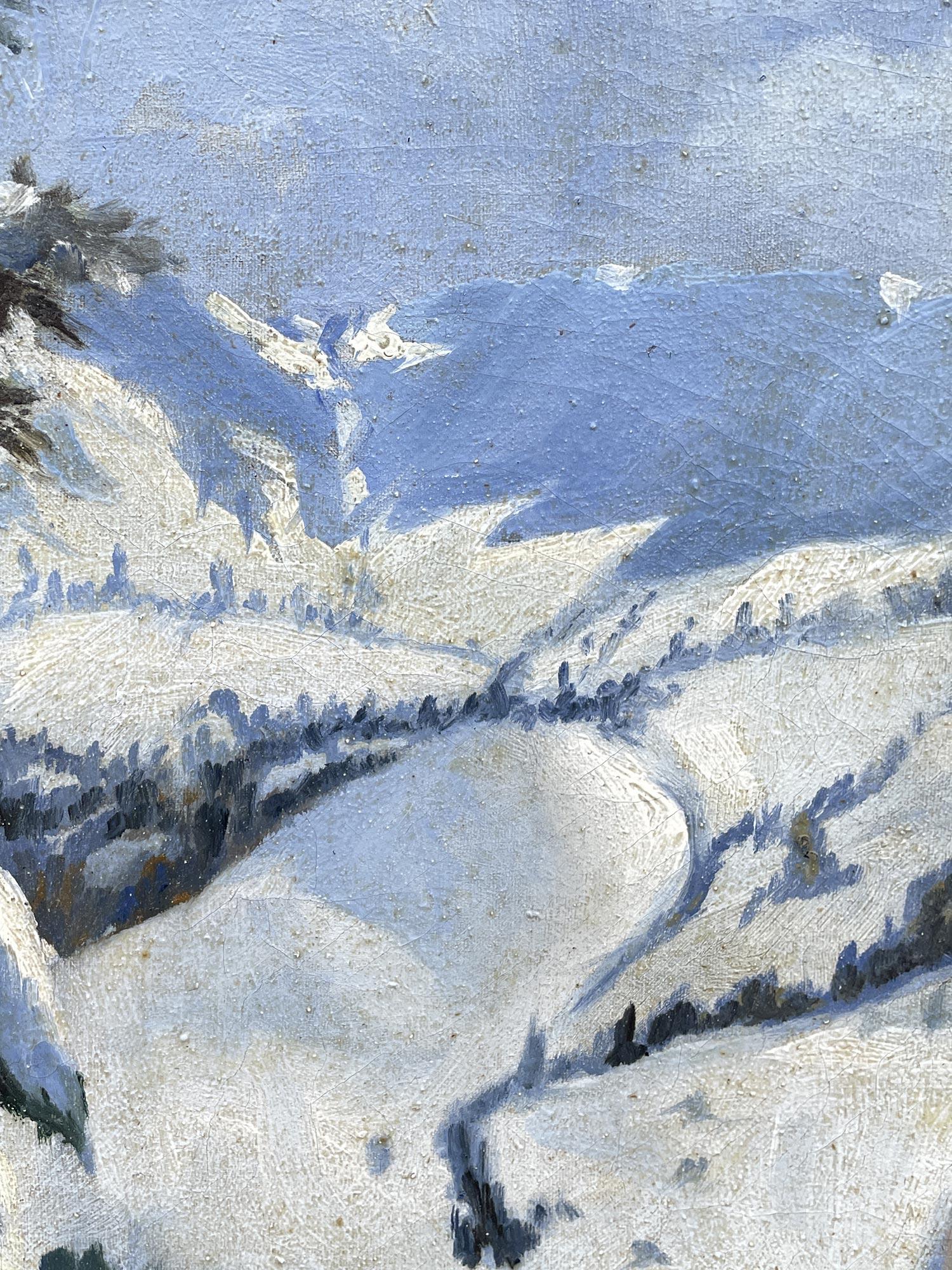 1910 Snowy Landscape by Rudolf Fischer For Sale 4