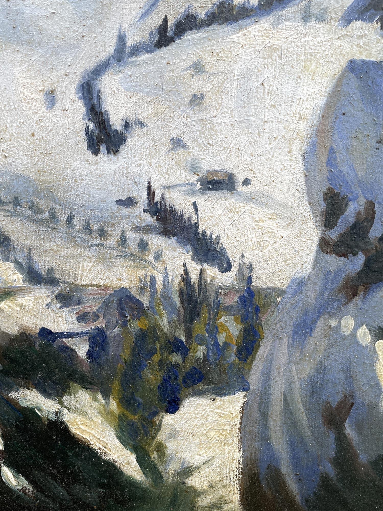 Schneelandschaft von Rudolf Fischer, 1910 im Angebot 1