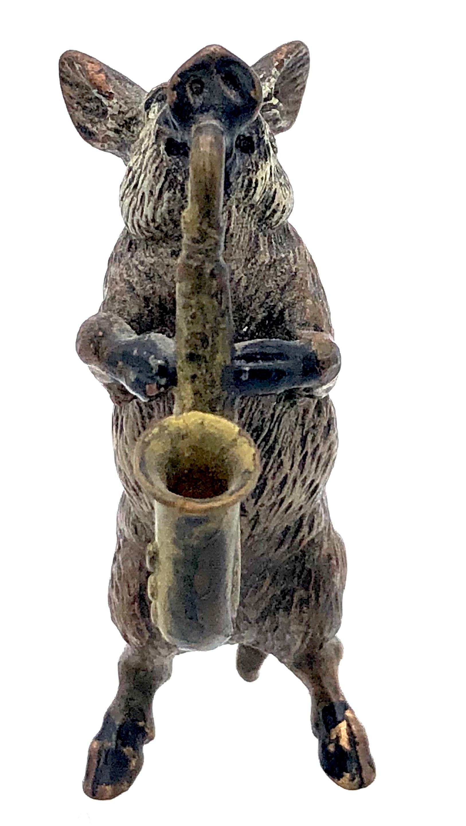 1910 Vienne Bronze Cochon Orchestre Musique Belle Epoque Wiener Sculptures en Bronze 7