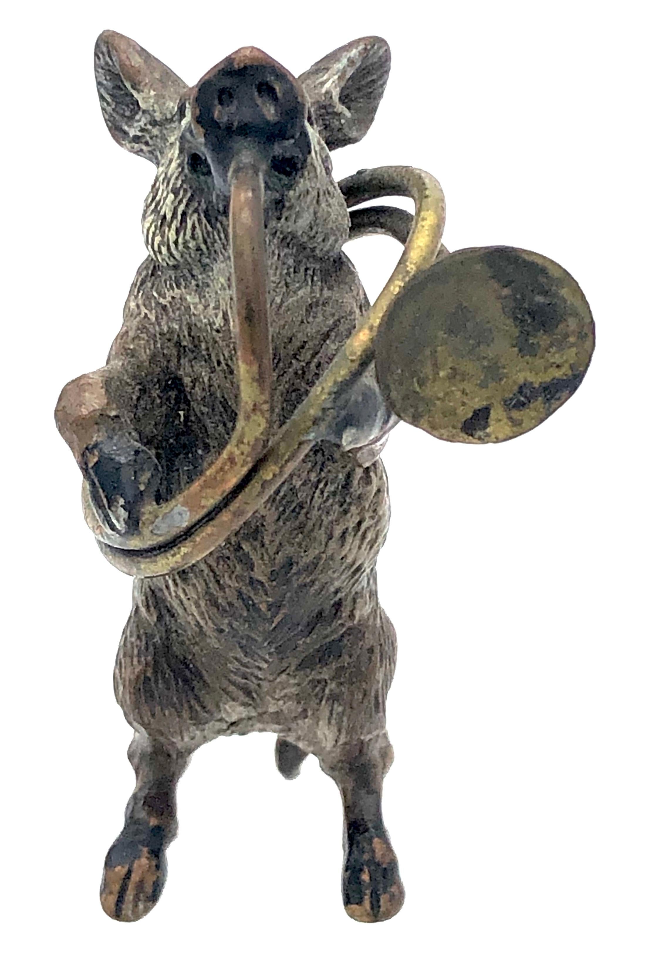 1910 Vienne Bronze Cochon Orchestre Musique Belle Epoque Wiener Sculptures en Bronze 9