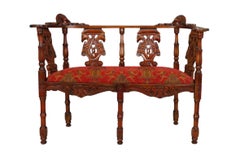 1910 Walnut Parlor Settee
