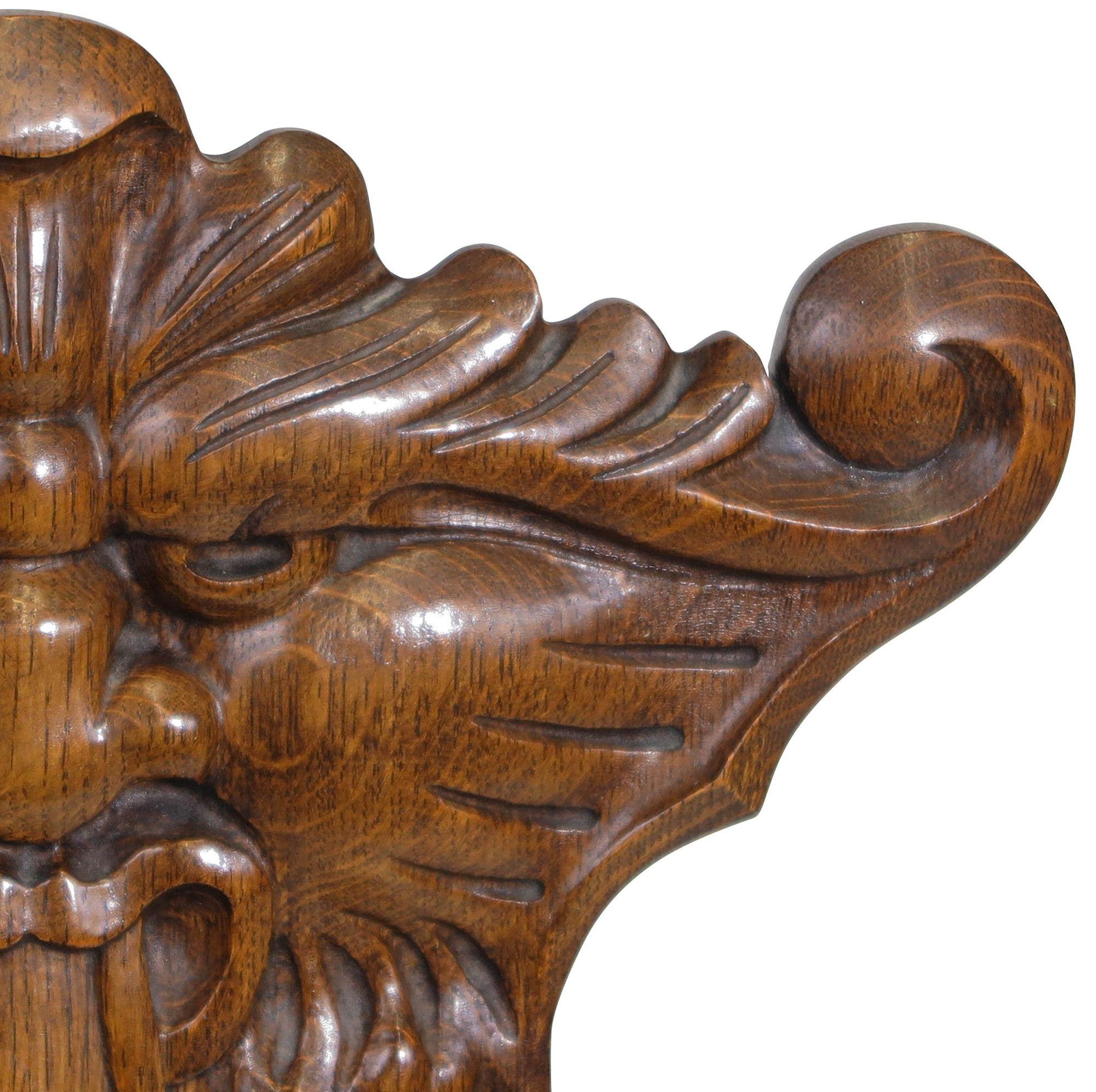 1910 Whimsically Carved Northwind Oak Chair 4