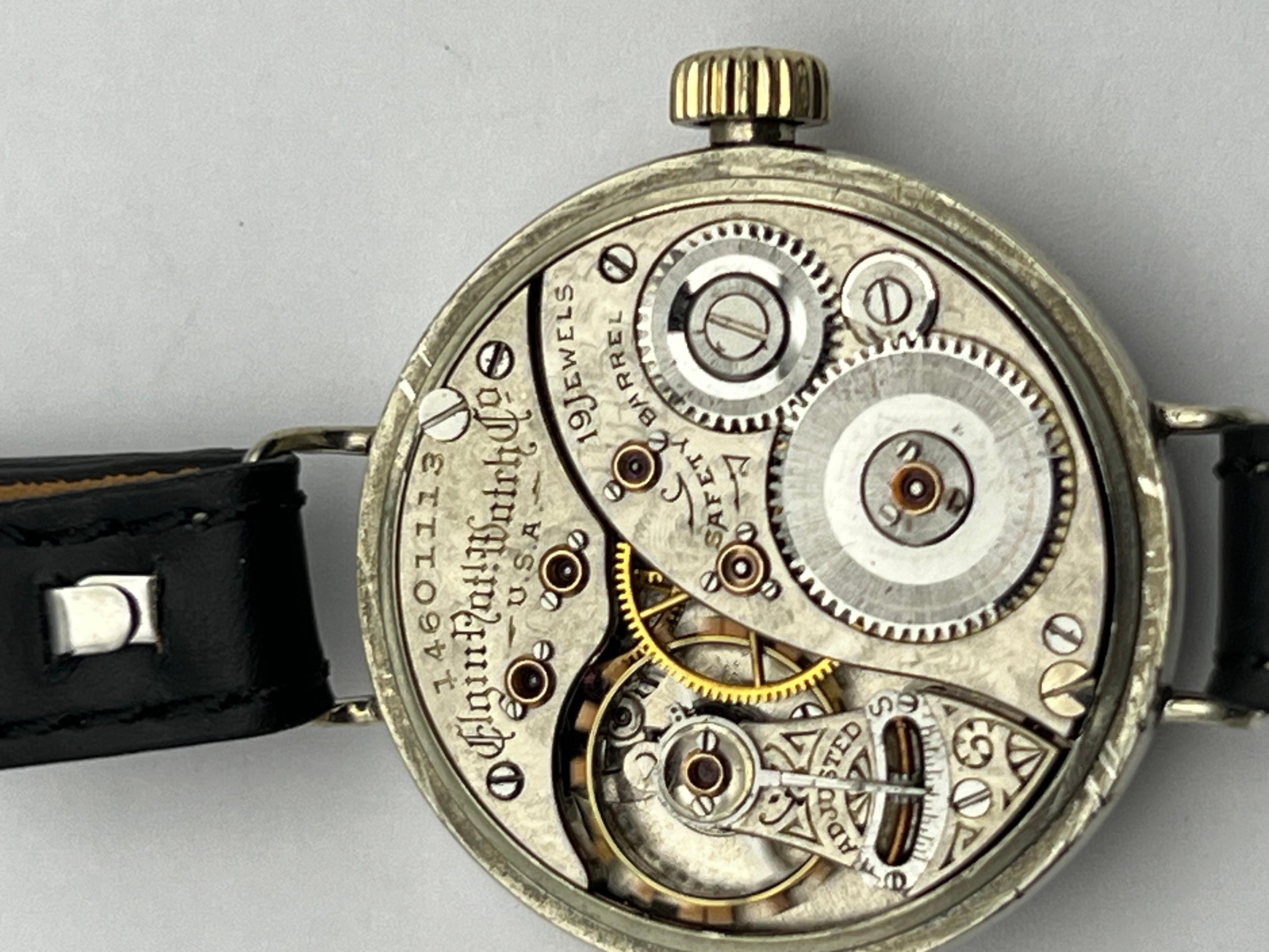 1910 WW1 / Trench Watch, Extraordinarily Elgin Rare Caliber 201, 19 Jewel.  For Sale 6