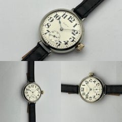 1910 WW1 / Trench Watch, Extraordinarily Elgin Rare Caliber 201, 19 Jewel.