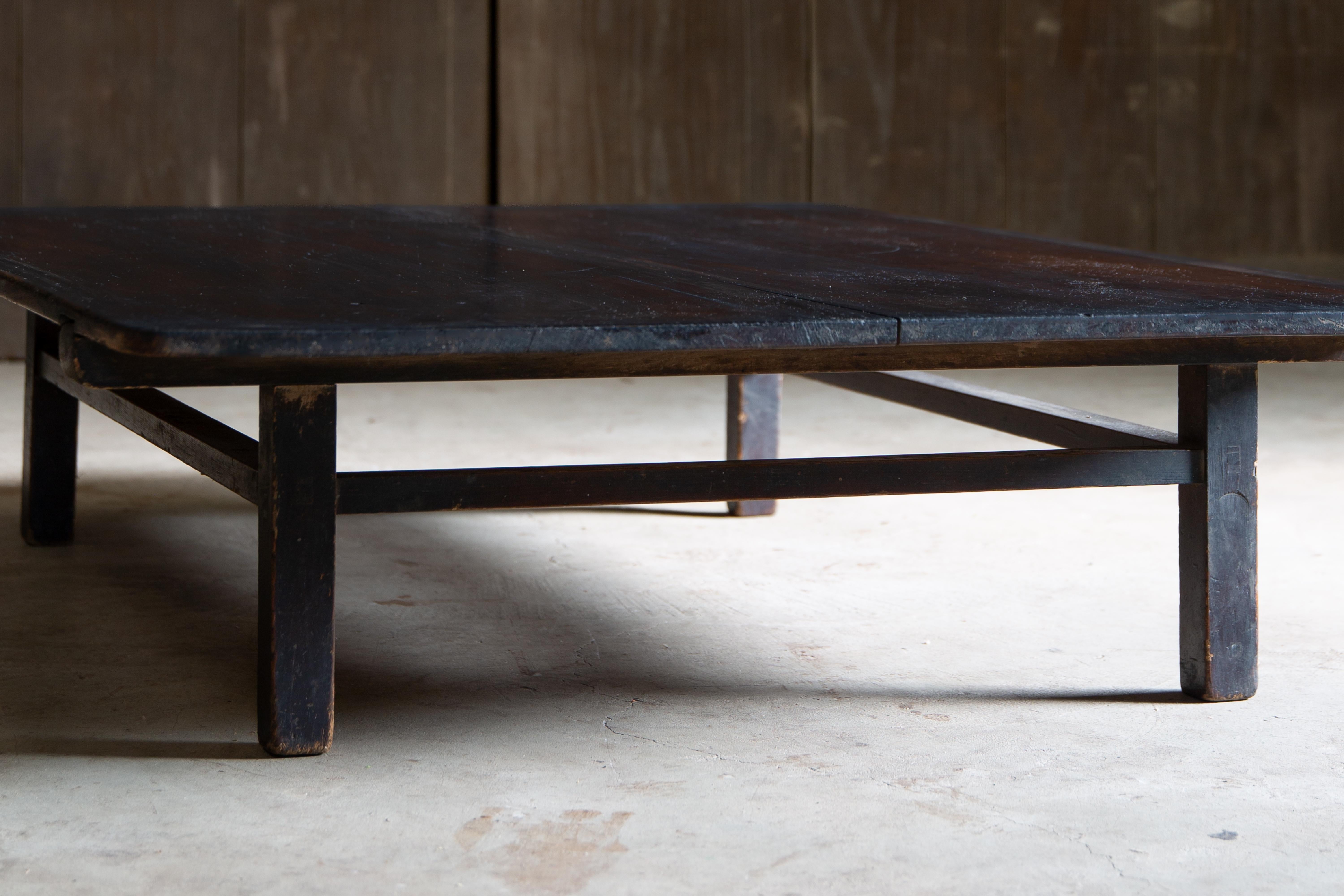 1910s-30s Japanese antique Zataku low table, Wabi sabi coffee table. primitive 11