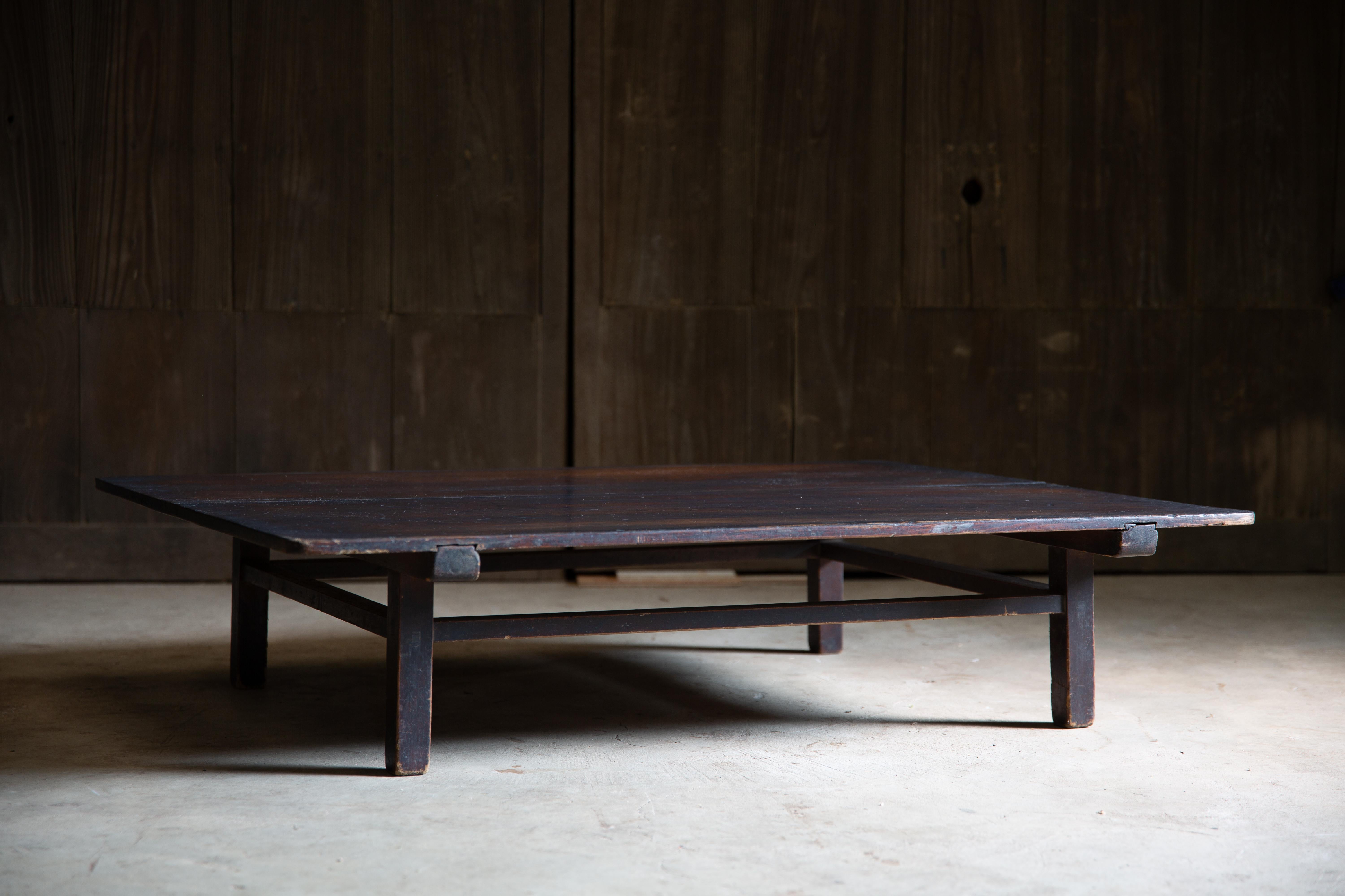 From Tohoku area, Japan.

This antique Zataku low table,was manufactured circa 1910s to 40s (Taisho to early Showa era), estimate from the style & conditions.
It's still durable enough for actual use, also wide & stable enough to put some heavy