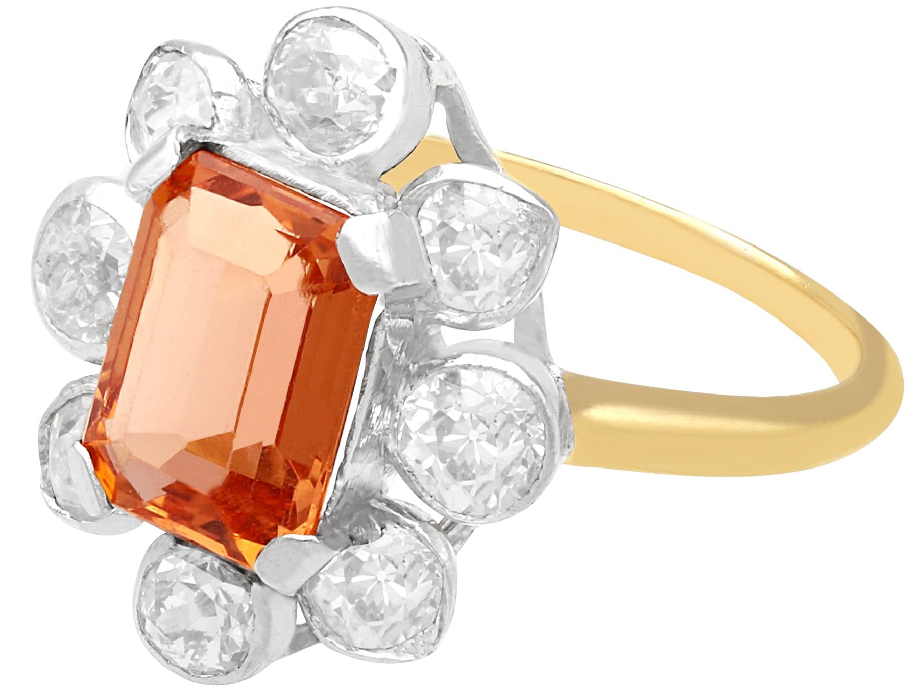 antique yellow topaz ring