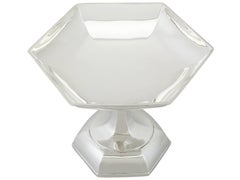 1910s Antique Art Deco Style Sterling Silver Tazza by Walker & Hall