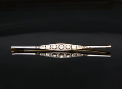 1910s Antique Brooch Pin 0.3ctw Daimond 18K Gold Platinum / 3.4 gr