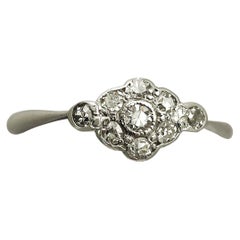 1910s Antique Diamond and White Gold Cocktail Ring 1910s Antique Diamond and White Gold Cocktail Ring