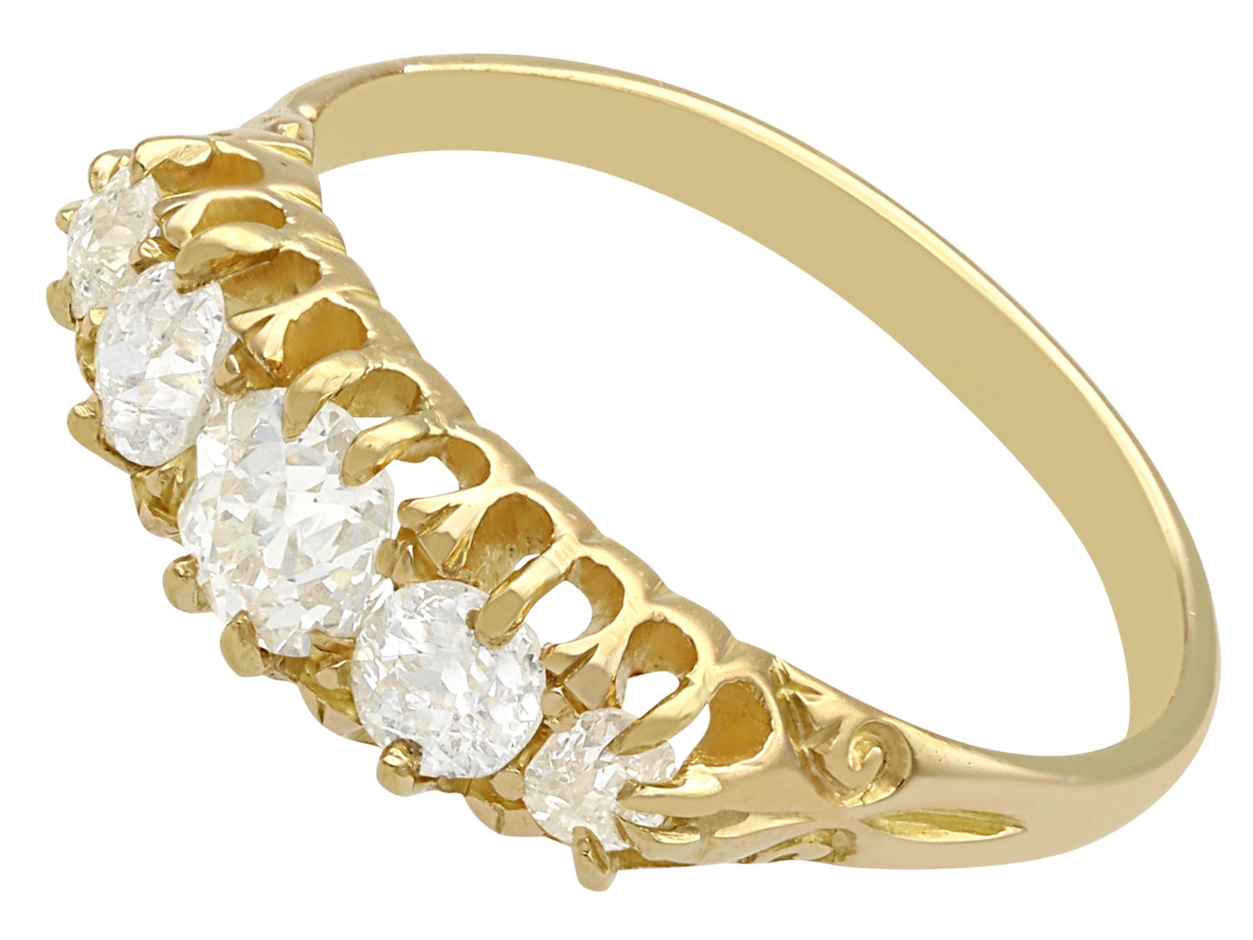 five stone marquise diamond ring