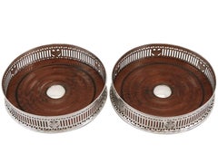 1910s Antique George V Sterling Silver Coasters