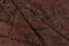 1910s Antique Khotan Gallery Rug, Periwinkle & Pink Palette