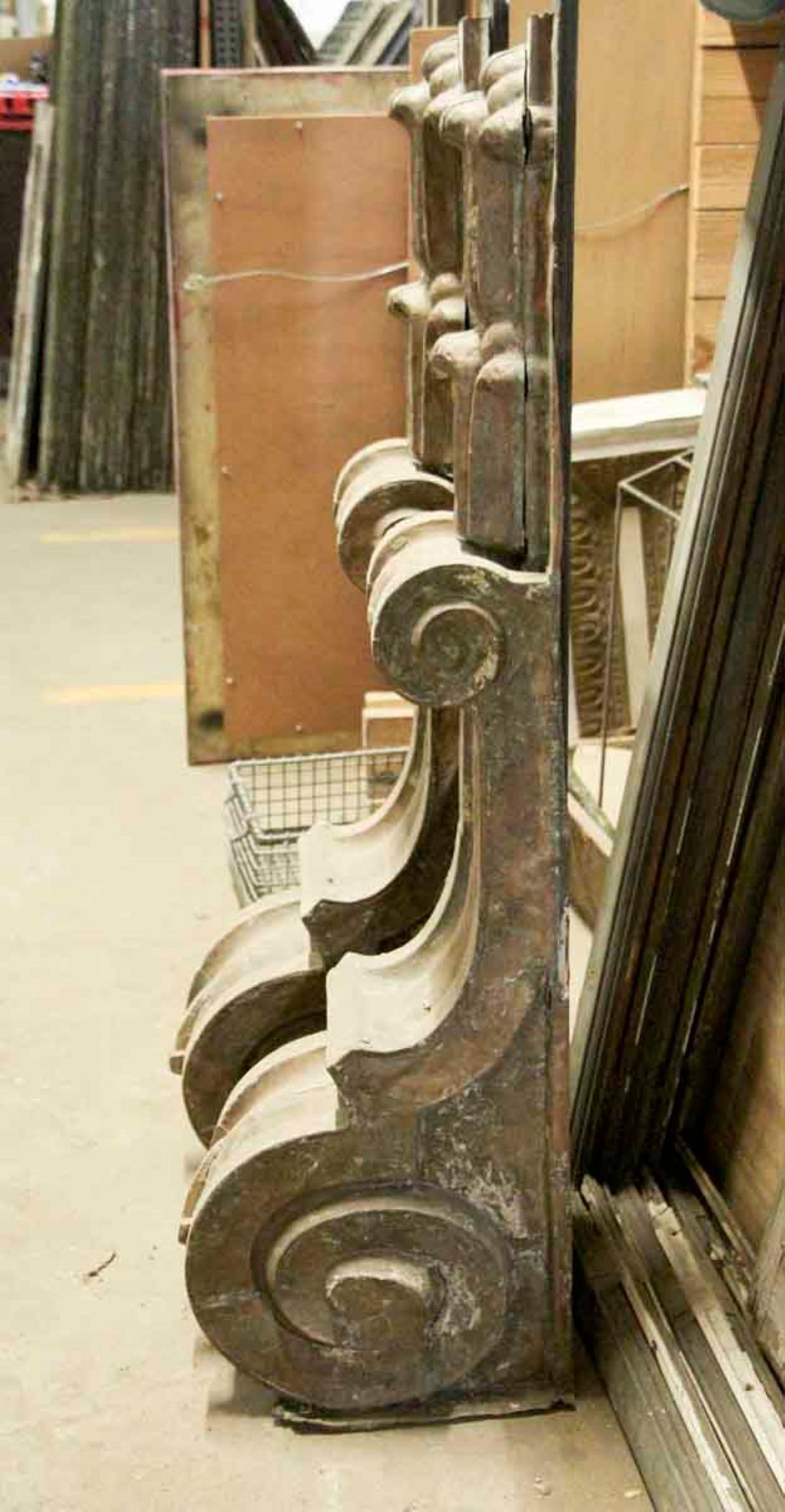 American 1910s Antique Pair of Copper Corbels Large Scale from NYC Building
