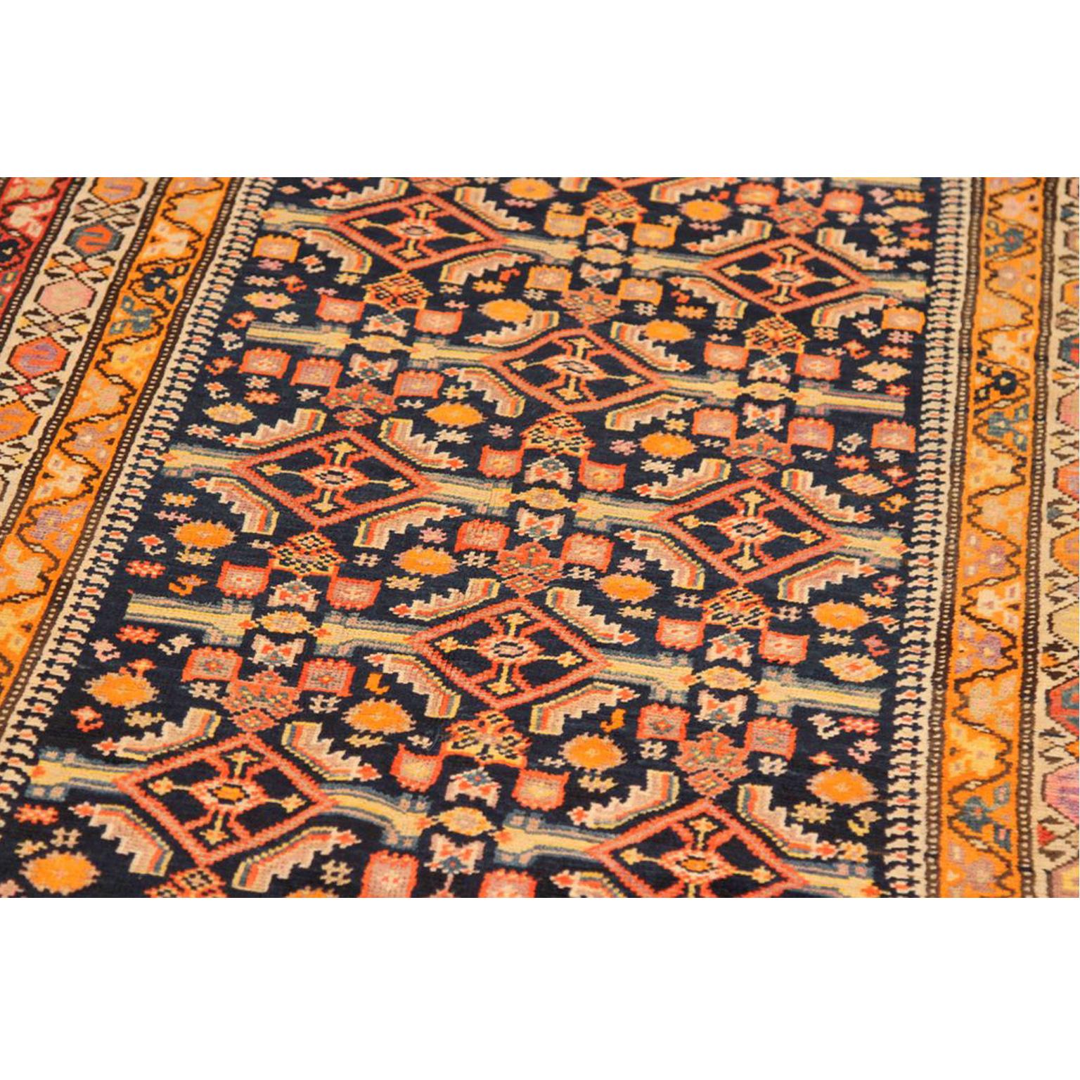 Other 1910s Antique Persian Rug Azerbaijan Style with Fine Floral and Geometric Design For Sale