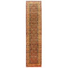 Antiker persischer Teppich im Aserbaidschanischen Stil aus den 1910er Jahren mit feinem geblümtem und geometrischem Design